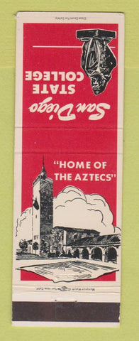 Matchbook Cover - San Diego State College Aztecs CA