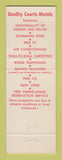 Matchbook Cover - Colonial Motor Court Concord NC Quality Courts