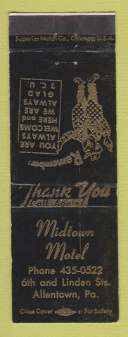 Matchbook Cover - Midtown Motel Allentown PA WEAR