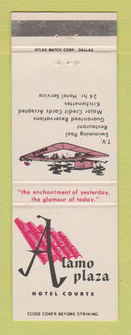 Matchbook Cover - Alamo Plaza Hotel Courts Augusta Atlanta GA Dallas TX