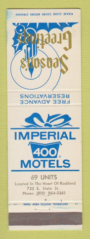 Matchbook Cover - Imperial 400 Motels Rockford IL