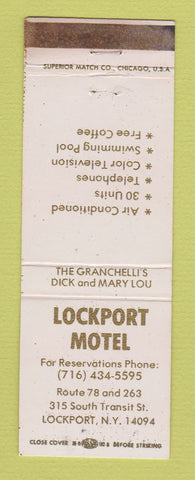 Matchbook Cover - Lockport Motel NY WEAR