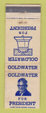 Matchbook Cover - Barry Goldwater for President 1964 WEAR