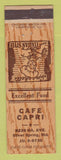 Matchbook Cover - Cafe Capri Silver Spring MD WEAR
