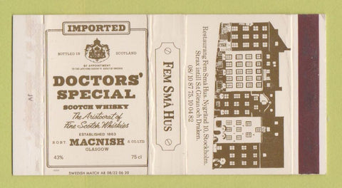 Matchbox - Doctors' Special Whiskey Glasgow Restaurant Fem Sma Hus Stockholm