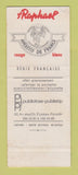 Matchbook Cover - St Raphael Chez Lina Exincourt France SAMPLE