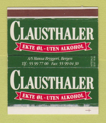 Matchbox - Clausthaler Alcohol Bergen