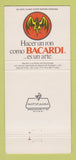 Matchbook Cover - Bacardi Rum Liquor San Juan Puerto Rico 30 Strike
