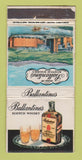 Matchbook Cover - Ballantine's Scotch Whiskey UK England WORN 30 Strike