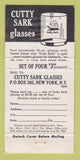 Matchbook Cover - Cutty Sark Scotch Whiskey 30 Strike