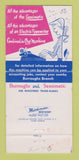 Matchbook Cover - Burroughs Typewriter girlie 30 Strike
