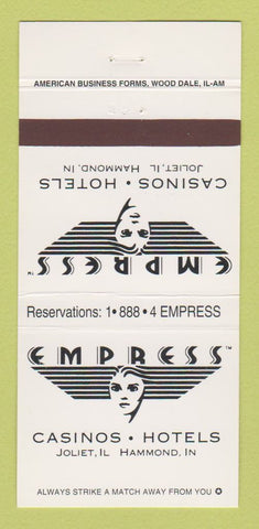 Matchbook Cover - Empress Casino Hotel Joliet IL Hammond IN 30 Strike