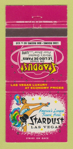 Matchbook Cover - Stardust Hotel Las Vegas NV girlie 30 Strike
