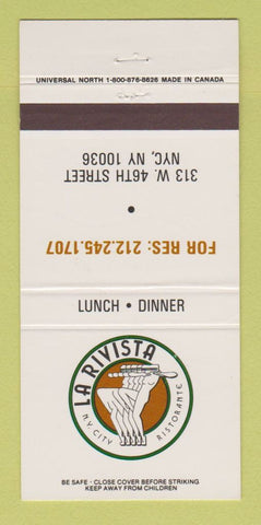 Matchbook Cover - La Rivista Ristorante New York City girlie 30 Strike