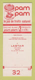 Matchbook Cover - Cinzano Blanc Liquor Hotel Grelet Bort Les Orgues France