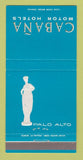 Matchbook Cover - Cabana Motor Hotels Palo Alto CA 30 Strike