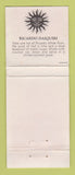 Matchbook Cover - Ricardo White Rum South Africa WEAR