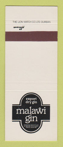 Matchbook Cover - Malawi Gin South Africa SAMPLE