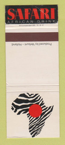 Matchbook Cover - Safari African Drink Liquor South Africa