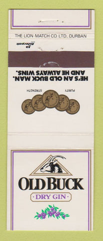 Matchbook Cover - Old Buck Dry Gin South Africa