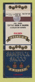 Matchbook Cover - Sambuca Sacco Liquor Torino Italy WORN