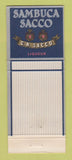 Matchbook Cover - Sambuca Sacco Liquor Torino Italy WORN