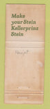 Matchbook Cover - Kellerprinz Liquor Wine South Africa WORN