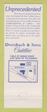 Matchbook Cover - Dreisbach Sons Cadillac Detroit MI