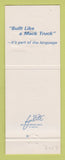 Matchbook Cover - Mack Semi Trucks Reading PA 75th