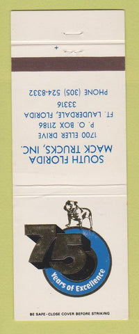 Matchbook Cover - Mack Semi Trucks Fort Lauderdale FL 75th