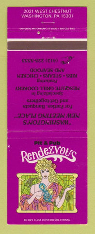 Matchbook Cover - Pit and Pub Rendezvous Washington PA girlie