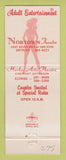 Matchbook Cover - Nortown Theatre Harbor Arts girlie Strip Club Detroit MI