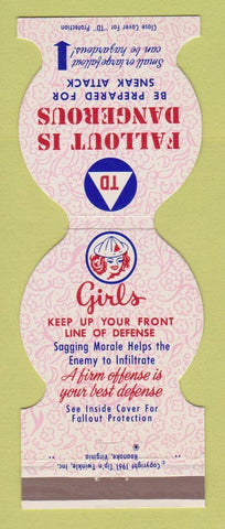 Matchbook Cover - Joke Gag girlie Bra Dissel Stoppen Floppen