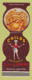 Matchbook Cover - Childs Restaurants girlie pancakes Jewelite