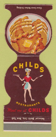 Matchbook Cover - Childs Restaurants girlie pancakes Jewelite
