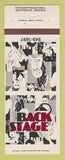 Matchbook Cover - Back Stage Scottsdale AZ movie stars