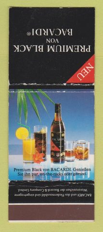 Matchbook Cover - Bacardi Black Rum WEAR