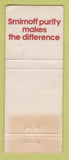 Matchbook Cover - Smirnoff Vodka WORN