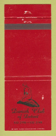 Matchbook Cover - Danish Club of Detroit MI WEAR