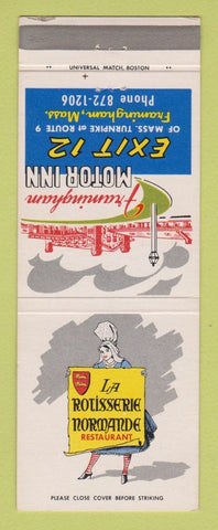 Matchbook Cover - Framingham Motor Inn MA girlie