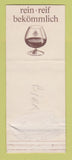 Matchbook Cover - Dujardin Imperial Liquor