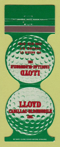 Matchbook Cover - Lloyd Cadillac Oldsmobile Hudson NY