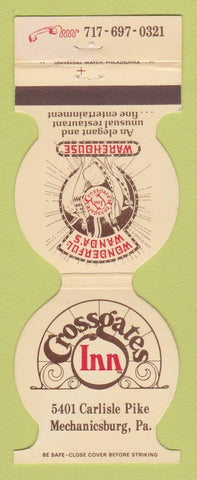 Matchbook Cover - Crossgates Inn Mechanicsburg PA WEAR