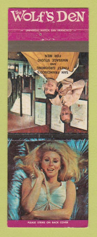Matchbook Cover - Wolf's Den Hair Salon girlie massage