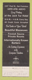 Matchbook Cover - Wolf's Den Hair Salon girlie massage