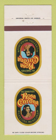 Matchbook Cover - Rosa Corona Cantina Mexican girlie Louisville KY Indianapolis