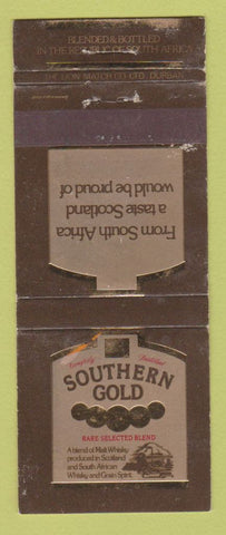 Matchbook Cover - Southern Gold Whiskey South Africa WORN