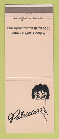 Matchbook Cover - Patrica's Clothes Santa Ana CA