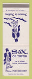 Matchbook Cover - Sax of Tustin Clothes Furs CA girlie