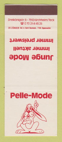 Matchbook Cover - Pelle Mode Junge Mode Rabbit SAMPLE